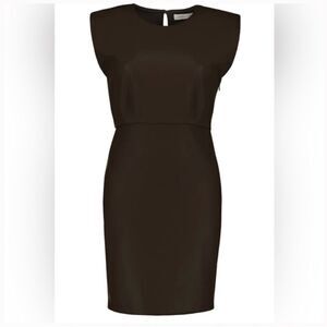 NWT Bishop + Young Hayden Vegan Leather Dress CHOCOLATE BROWN‎ SIZE XS mini